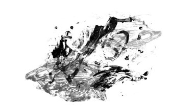 Siyah fırça darbesi ve doku. Grunge vektör soyut el boyalı element. Altı çizili ve sınır tasarımı.