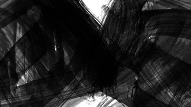 Siyah fırça darbesi ve doku. Grunge soyut elle boyanmış elementler. Altı çizili ve sınır tasarımı.