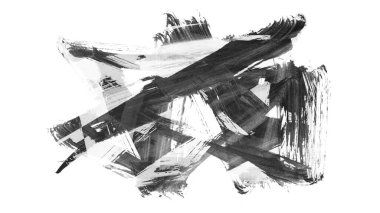 Siyah fırça darbesi ve doku. Grunge vektör soyut el boyalı element. Altı çizili ve sınır tasarımı.