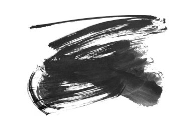 siyah mürekkep fırçası vuruşu. resimleme.