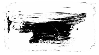 Siyah fırça darbesi ve doku. Grunge vektör soyut el boyalı element. Altı çizili ve sınır tasarımı.