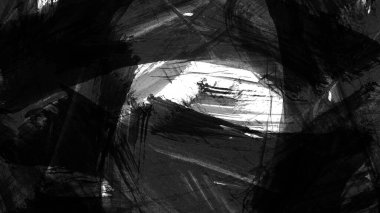 Siyah fırça darbesi ve doku. Grunge vektör soyut el boyalı element. Altı çizili ve sınır tasarımı.