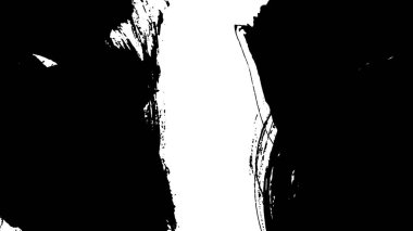 Siyah fırça darbesi ve doku. Grunge vektör soyut el boyalı element. Altı çizili ve sınır tasarımı.