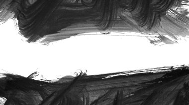 Siyah fırça darbesi ve doku. Grunge soyut elle boyanmış elementler. Altı çizili ve sınır tasarımı.