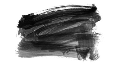 Siyah fırça darbesi ve doku. Grunge vektör soyut el boyalı element. Altı çizili ve sınır tasarımı.