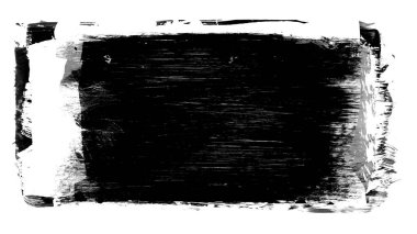 Siyah fırça darbesi ve doku. Grunge vektör soyut el boyalı element. Altı çizili ve sınır tasarımı.