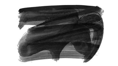 Siyah fırça darbesi ve doku. Grunge vektör soyut el boyalı element. Altı çizili ve sınır tasarımı.