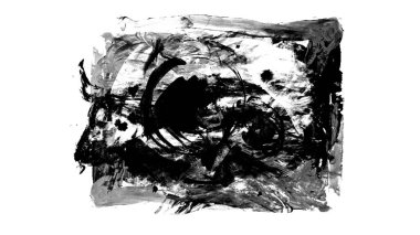 Siyah fırça darbesi ve doku. Grunge vektör soyut el boyalı element. Altı çizili ve sınır tasarımı.