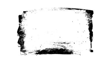 Siyah fırça darbesi ve doku. Grunge vektör soyut el boyalı element. Altı çizili ve sınır tasarımı.