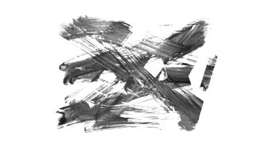 Siyah fırça darbesi ve doku. Grunge vektör soyut el boyalı element. Altı çizili ve sınır tasarımı.