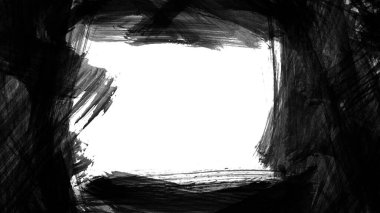 Siyah mürekkep fırçası darbeleri. vektör illüstrasyonu.