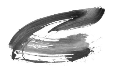 siyah mürekkep fırçası vuruşu. resimleme.