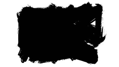 Siyah fırça darbesi ve doku. Grunge soyut elle boyanmış elementler. Altı çizili ve sınır tasarımı.