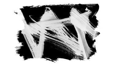 Siyah fırça darbesi ve doku. Grunge vektör soyut el boyalı element. Altı çizili ve sınır tasarımı.