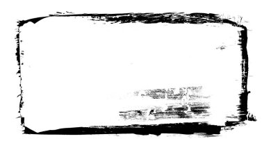 Siyah fırça darbesi ve doku. Grunge vektör soyut el boyalı element. Altı çizili ve sınır tasarımı.