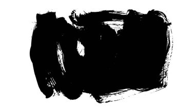 siyah mürekkep fırçası vuruşu. resimleme.