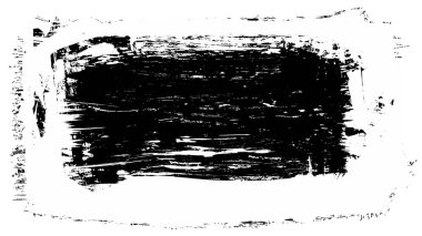 Siyah fırça darbesi ve doku. Grunge vektör soyut el boyalı element. Altı çizili ve sınır tasarımı.