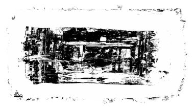 Siyah fırça darbesi ve doku. Grunge vektör soyut el boyalı element. Altı çizili ve sınır tasarımı.