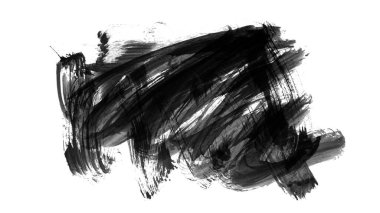 siyah mürekkep fırçası vuruşu. resimleme.