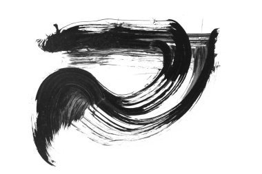 siyah mürekkep fırçası vuruşu. resimleme.