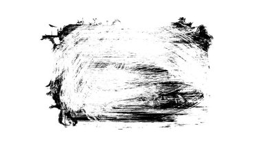 Siyah fırça darbesi ve doku. Grunge vektör soyut el boyalı element. Altı çizili ve sınır tasarımı.