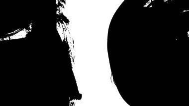 Siyah fırça darbesi ve doku. Grunge vektör soyut el boyalı element. Altı çizili ve sınır tasarımı.