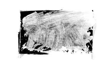 Siyah fırça darbesi ve doku. Grunge vektör soyut el boyalı element. Altı çizili ve sınır tasarımı.