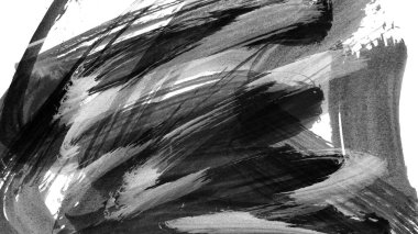 Siyah fırça darbesi ve doku. Grunge vektör soyut el boyalı element. Altı çizili ve sınır tasarımı.