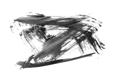 siyah mürekkep fırçası vuruşu. resimleme.