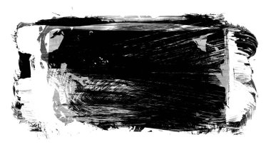 Siyah fırça darbesi ve doku. Grunge vektör soyut el boyalı element. Altı çizili ve sınır tasarımı.