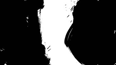 Siyah fırça darbesi ve doku. Grunge vektör soyut el boyalı element. Altı çizili ve sınır tasarımı.