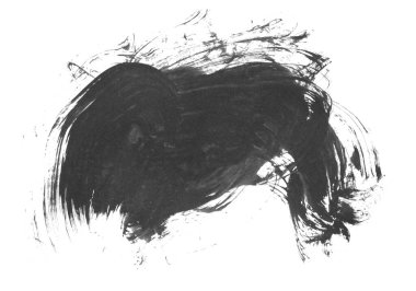 siyah mürekkep fırçası vuruşu. resimleme.