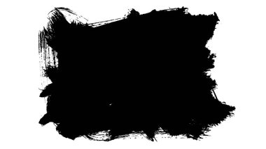 Siyah fırça darbesi ve doku. Grunge soyut elle boyanmış elementler. Altı çizili ve sınır tasarımı.