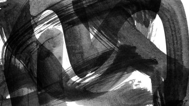 Siyah fırça darbesi ve doku. Grunge vektör soyut el boyalı element. Altı çizili ve sınır tasarımı.