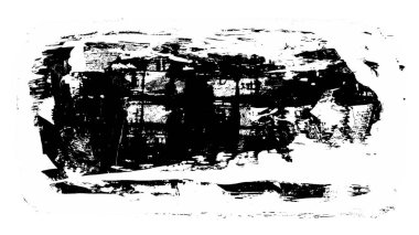 Siyah fırça darbesi ve doku. Grunge vektör soyut el boyalı element. Altı çizili ve sınır tasarımı.