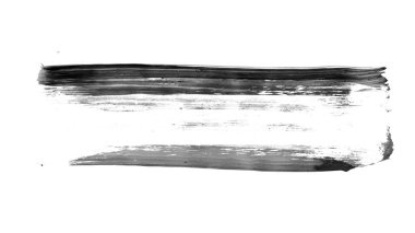 Siyah fırça darbesi ve doku. Grunge vektör soyut el boyalı element. Altı çizili ve sınır tasarımı.