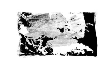 Siyah fırça darbesi ve doku. Grunge vektör soyut el boyalı element. Altı çizili ve sınır tasarımı.