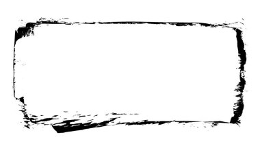 Siyah fırça darbesi ve doku. Grunge vektör soyut el boyalı element. Altı çizili ve sınır tasarımı.