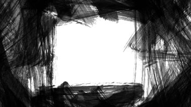 Siyah mürekkep fırçası darbeleri. vektör illüstrasyonu.