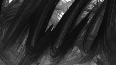 Siyah fırça darbesi ve doku. Grunge soyut elle boyanmış elementler. Altı çizili ve sınır tasarımı.