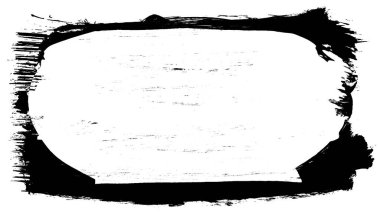 Siyah fırça darbesi ve doku. Grunge vektör soyut el boyalı element. Altı çizili ve sınır tasarımı.