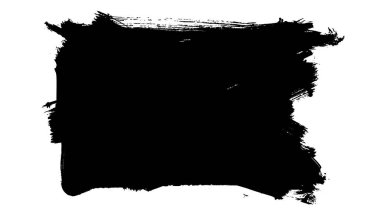 Siyah fırça darbesi ve doku. Grunge soyut elle boyanmış elementler. Altı çizili ve sınır tasarımı.