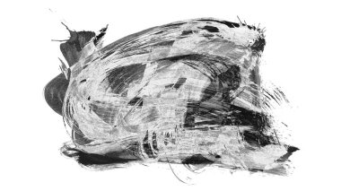 Siyah fırça darbesi ve doku. Grunge vektör soyut el boyalı element. Altı çizili ve sınır tasarımı.