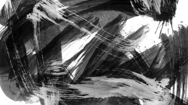 Siyah fırça darbesi ve doku. Grunge vektör soyut el boyalı element. Altı çizili ve sınır tasarımı.