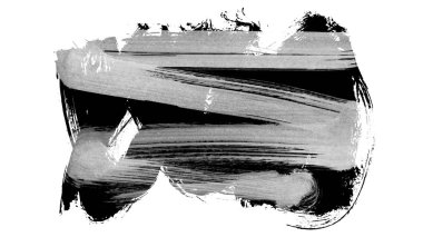 siyah mürekkep fırçası vuruşu. resimleme.