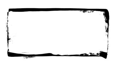 Siyah fırça darbesi ve doku. Grunge vektör soyut el boyalı element. Altı çizili ve sınır tasarımı.