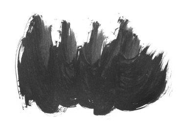 siyah mürekkep fırçası vuruşu. resimleme.