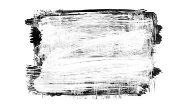 Siyah fırça darbesi ve doku. Grunge vektör soyut el boyalı element. Altı çizili ve sınır tasarımı.