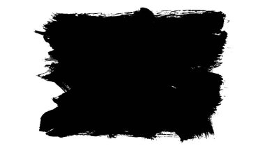 Siyah fırça darbesi ve doku. Grunge soyut elle boyanmış elementler. Altı çizili ve sınır tasarımı.