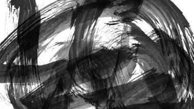 Siyah fırça darbesi ve doku. Grunge vektör soyut el boyalı element. Altı çizili ve sınır tasarımı.